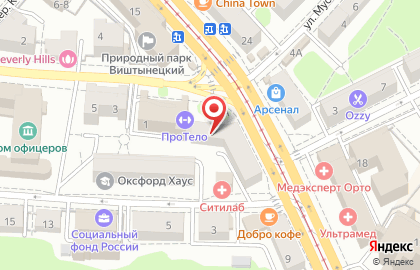 ДЮСШ спортивных единоборств на улице Чайковского на карте