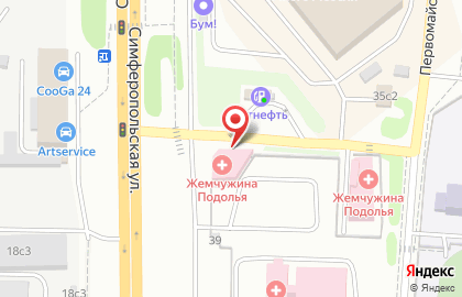 Медицинская клиника Жемчужина Подолья на Симферопольской улице в Подольске на карте