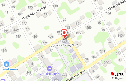 Детский сад №7 на Комсомольской на карте
