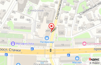 Магазин Матреша на Спартаковской улице на карте