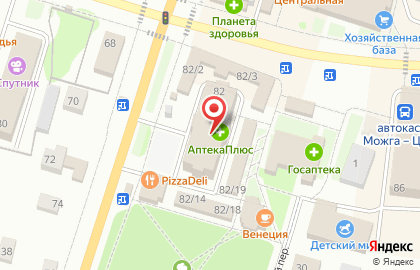 Служба доставки готовых блюд PizzaDeli на карте