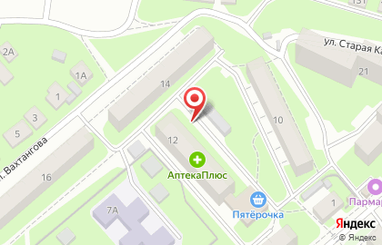 Аптекарь Эвениус, Нижняя часть города на улице Вахтангова на карте