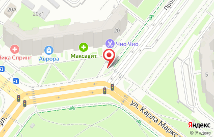 Продовольственный магазин на улице Карла Маркса на карте