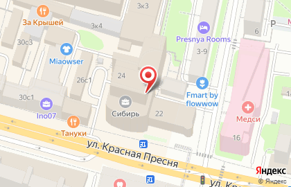 Круиз Трэвел в Пресненском районе на карте