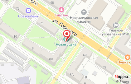 Центральная городская библиотека на улице Горького на карте
