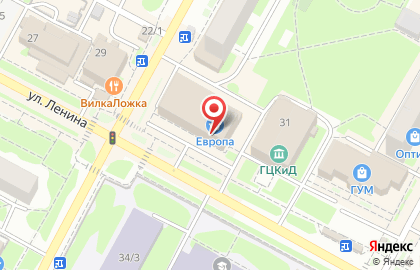 Вереница на улице Ленина на карте