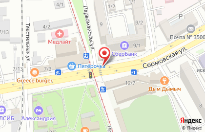 Магазин хлебобулочных изделий Пашковский хлеб на Сормовской улице, д 9/3 на карте