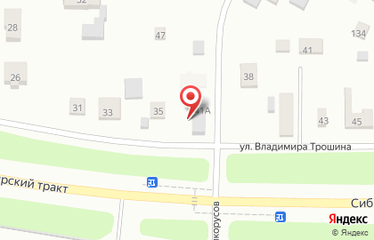 Автокомплекс на улице Владимира Трошина на карте