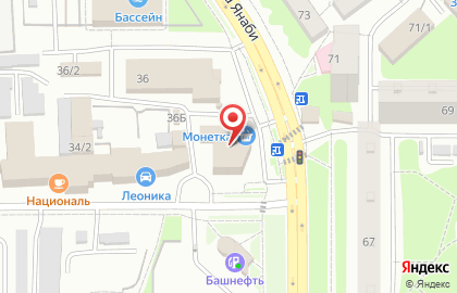 Уфимский филиал Банкомат, АКБ МОСОБЛБАНК в Калининском районе на карте