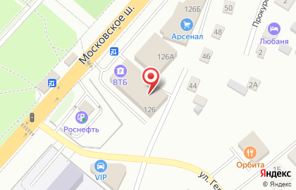 Банкомат Райффайзенбанк, АО, филиал в г. Орле на Московском шоссе на карте