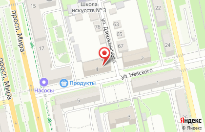 ЦЛАТИ на улице Невского на карте