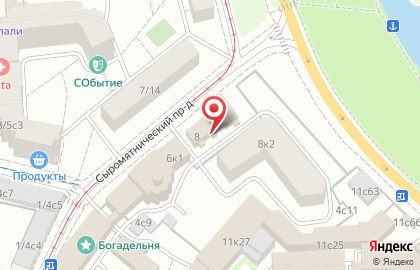 Центр оптовой торговли Комус ОПТ в Сыромятническом проезде на карте