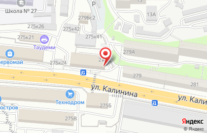 Социальный коммерческий банк ПримСоцБанк на улице Калинина на карте