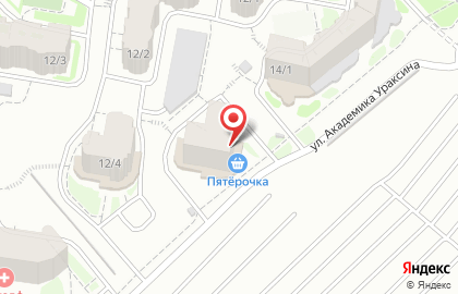 Супермаркет Пятёрочка в Кировском районе на карте