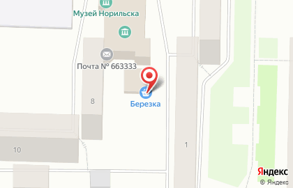 Супермаркет Березка на Енисейской улице на карте