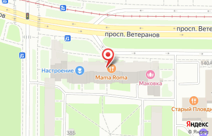 Ресторан Mama Roma на проспекте Ветеранов на карте