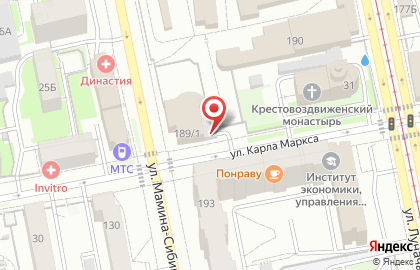 Подземный паркинг в Екатеринбурге на карте