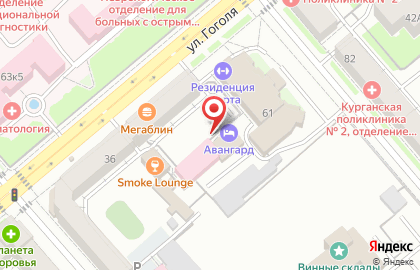 Отель Авангард на улице Гоголя на карте