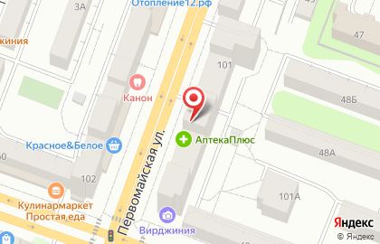 Аптека 12 плюс в Йошкар-Оле на карте