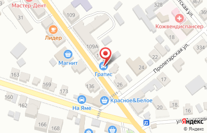 Магазин автозапчастей Гратис на карте