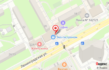 Магазин разливного пива Хмелёфф на улице Ленинградской на карте