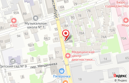 Кадастровый инженер Лаптева А.С. на улице Р.Люксембург на карте
