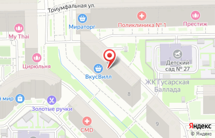 Стоматологическая клиника Smile Spa на Триумфальной площади в Одинцово на карте