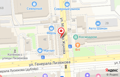 Киоск по продаже кондитерских изделий на улице Генерала Лизюкова на карте