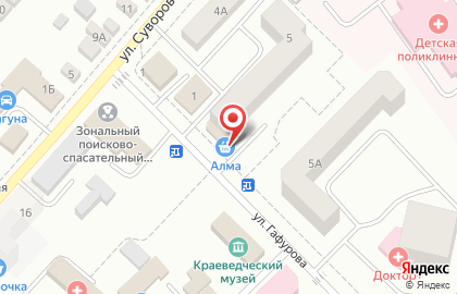 Банкомат Банк Уралсиб на улице Гафурова на карте