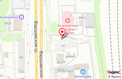 Мебельный салон Infiniti на Варшавском шоссе на карте