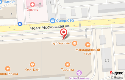Кафе быстрого питания Домино на Ново-Московской улице на карте