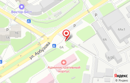 Киоск фастфудной продукции, Советский район на улице Арбузова на карте