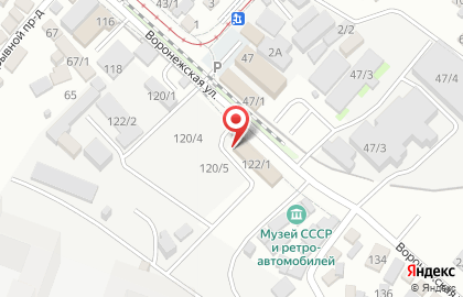 Компания Альтаир на Воронежской улице на карте