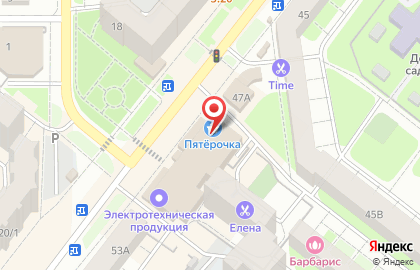 Супермаркет Пятёрочка в Орджоникидзевском районе на карте