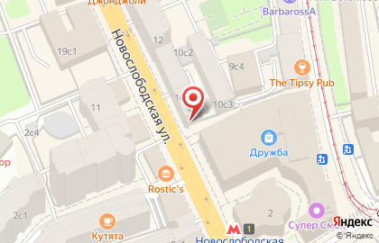 Кондитерский магазин Пират-Мармелад на Новослободской улице на карте