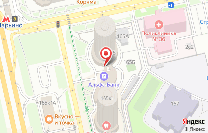 Банкомат ВТБ на Люблинской улице, 165 на карте