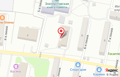 Отдел управления ФСБ РФ по Челябинской области в г. Златоусте на карте