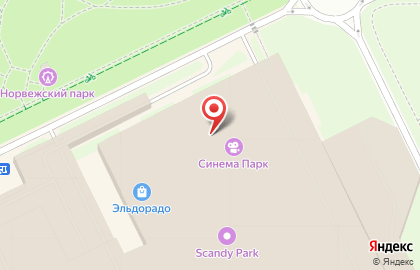 Кинотеатр Синема Парк в ТЦ МЕГА Дыбенко на карте