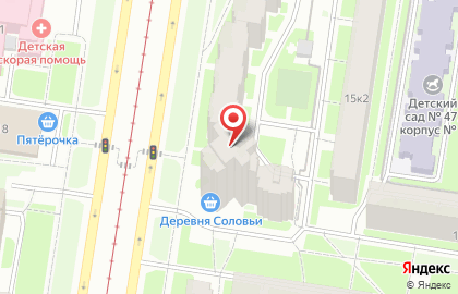 Парикмахерская Модерн в Красногвардейском районе на карте