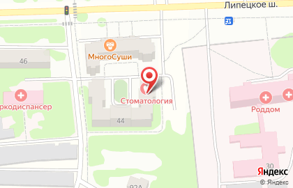 Стоматология в Тамбове на карте