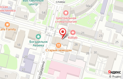 Старый чемодан на карте
