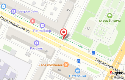 ОАО ИнвестКапиталБанк на Первомайской улице на карте