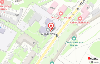 Школа английского языка Лингва на улице Маршала Жукова на карте