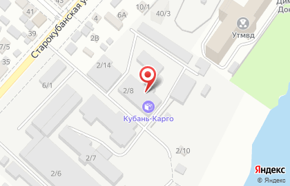 Транспортно-экспедиционная компания Кубань-Карго на ​Старокубанской на карте