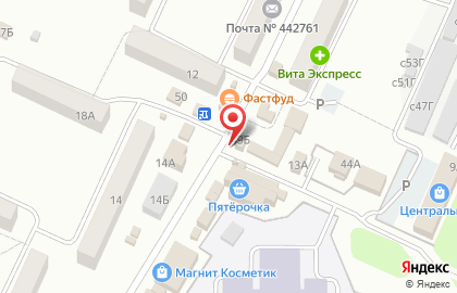 Киоск по продаже хлебобулочных изделий на Фабричной улице на карте