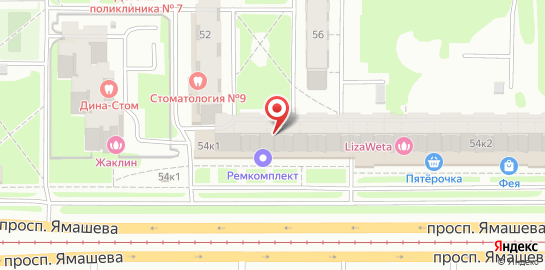 Медицинский центр Март на проспекте Ямашева на карте