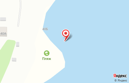 Падунский пляж на карте