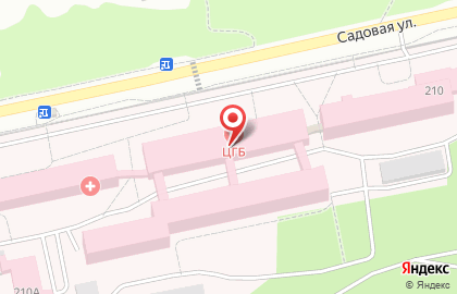 Центральная городская Больница, г. Бийск на Садовой улице на карте