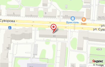 Отделение службы доставки Boxberry на улице Суворова на карте