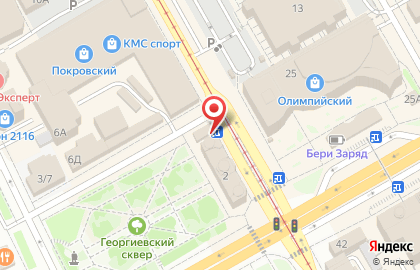 Продуктовый магазин в Центральном районе на карте